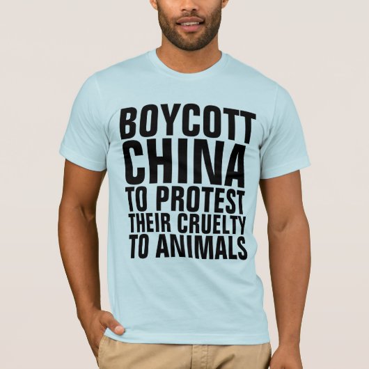 BOYCOTT CHINE POUR PROTESTER CONTRE LES T-SHIRTS D (Devant)