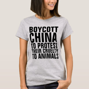 BOYCOTT CHINE POUR PROTESTER CONTRE LES T-SHIRTS D