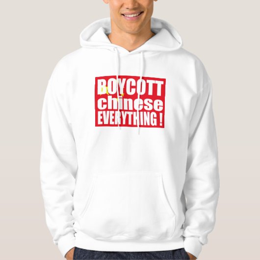 BOYCOTT chinese alles - Vrij Tibet! Hoodie (Voorkant)
