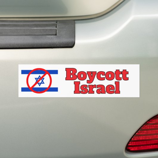Boycott Israel Bumpersticker (Op auto)