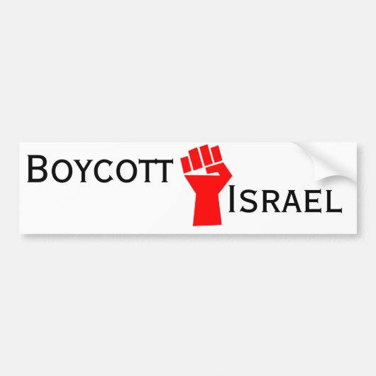 Boycott Israel Bumpersticker (Voorkant)