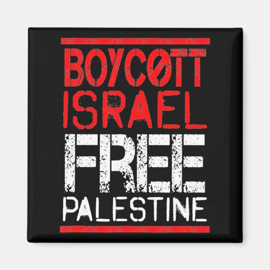 Boycott Israel Palestine Gaza War Awareness  Magneet (Voorkant)
