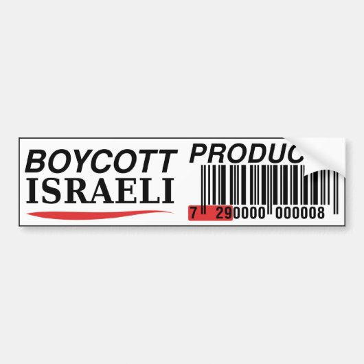 Boycott Israel Products bumpersticker (Voorkant)