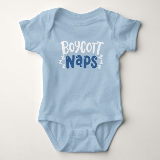 BOYCOTT NAPS – Baby's Eerste Opstand Romper (Voorkant)