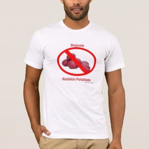 Boycott Redskin aardappelen T-shirt