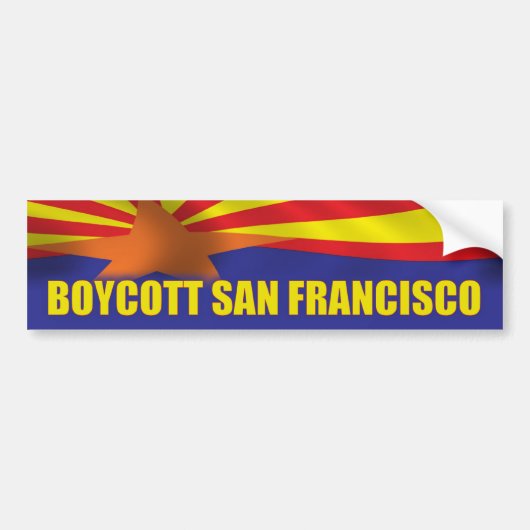 Boycott San Francisco - Support Arizona Bumpersticker (Voorkant)