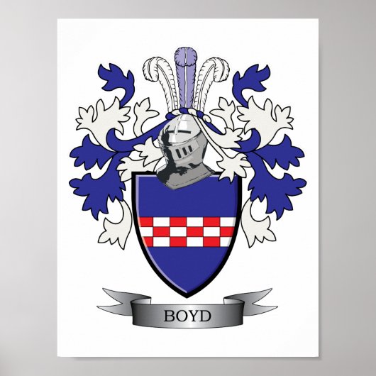 Boyd Family Crest Coat of arms Poster (Voorkant)