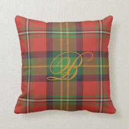 Boyd Tartan Monogram Pillow Kussen
