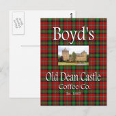 Boyd's Old Dean Castle Coffee Co. Briefkaart (Voorkant / Achterkant)