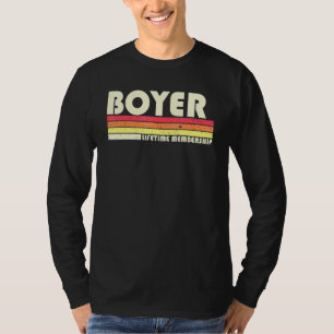 Boyer Surname Retro 80-90-jarige Reuni T-shirt