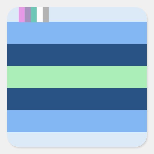 Boyflux alternate Pride Flag  Vierkante Sticker (Voorkant)