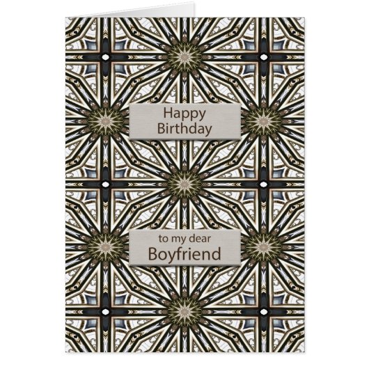 Boyfriend Anniversaire Mandala Design Abstrait (Devant)