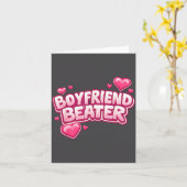 Boyfriend Beater Funny Tee  Kaart (Gele Bloem)