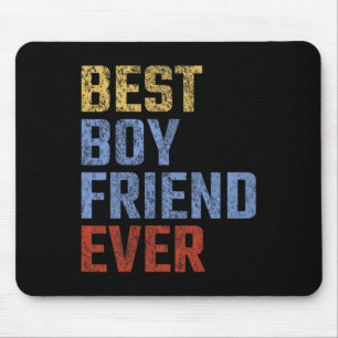 Boyfriend Ever Fathers Day Grappige Retro Mannen Muismat