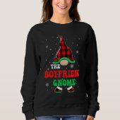 Boyfriend Gnome Buffalo Plaid Matching Christmas G Trui (Voorkant)
