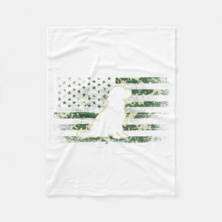 Boykin Spaniel Camouflage Amerikaanse Vlag USA Hon Fleece Deken