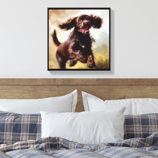 Boykin Spaniel Dog Canvas Afdruk (Insitu (Slaapkamer))