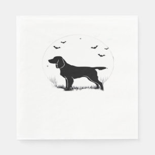 Boykin Spaniel Dog - Halloween Moon Silhouette Cla Servet