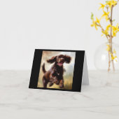 Boykin Spaniel Dog Kaart (Gele Bloem)