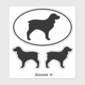 Boykin Spaniel Dog Silhouettes Vinyl Sticker Set (Vel)