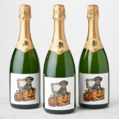 Boykin Spaniel Halloween Sparkling Wijnetiket (Flessen)