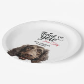 Boykin Spaniel hond Huwelijksreceptie Papieren Bordje (Gekanteld)