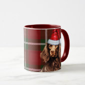 Boykin Spaniel Hond Rood Vakantie Gespeeld Kerstmi Mok (Voorkant rechts)