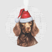 Boykin Spaniel Hond Vakantie Foto Kerstmis Ornament (achterkant)
