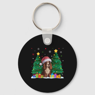 Boykin Spaniel Hondenliefhebbers Santa Hat Lelijke Sleutelhanger