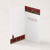 Boykin Spaniel Kersthond met Holiday Plaid Kaart (Binnen)