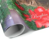 Boykin Spaniel Kerstkrans Cadeaupapier (Rol Hoek)