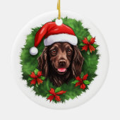 Boykin Spaniel Kerstkrans Keramisch Ornament (Achterkant)