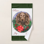 Boykin Spaniel Noël (Serviette à main)
