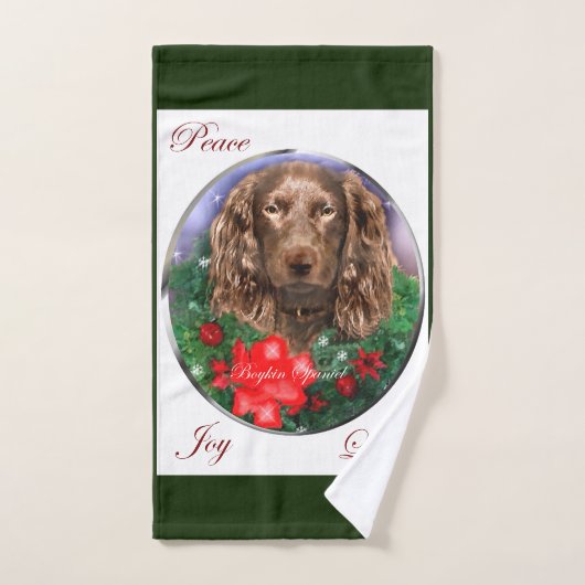 Boykin Spaniel Noël (Serviette à main)