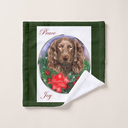 Boykin Spaniel Noël (Gant de toilette)