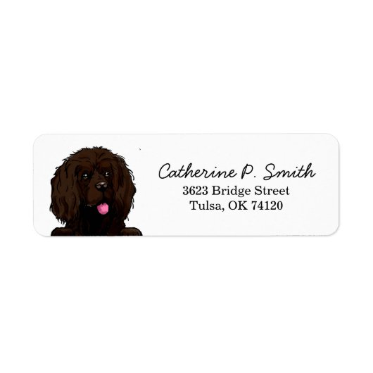 Boykin Spaniel Return Address Etiket (Voorkant)