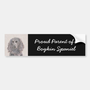 Boykin Spaniel Schilderen - Kute Original Dog Art Bumpersticker