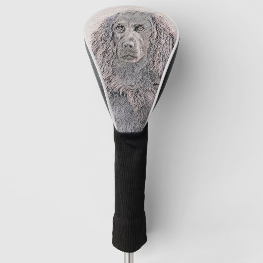 Boykin Spaniel Schilderen - Kute Original Dog Art Golfheadcover (Voorkant)