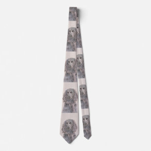 Boykin Spaniel Schilderen - Kute Original Dog Art Stropdas