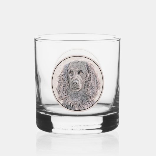 Boykin Spaniel Schilderen - Kute Original Dog Art Whisky Glas (Voorkant)
