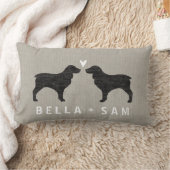 Boykin Spaniel Silhouetten Liefde Kussen (Deken)