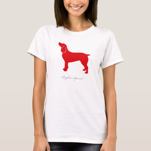 Boykin Spaniel T-shirt (rood silhouet) (Voorkant)