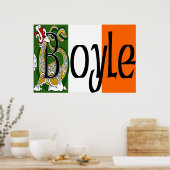 Boyle Celtic Dragon Poster Print (Keuken)