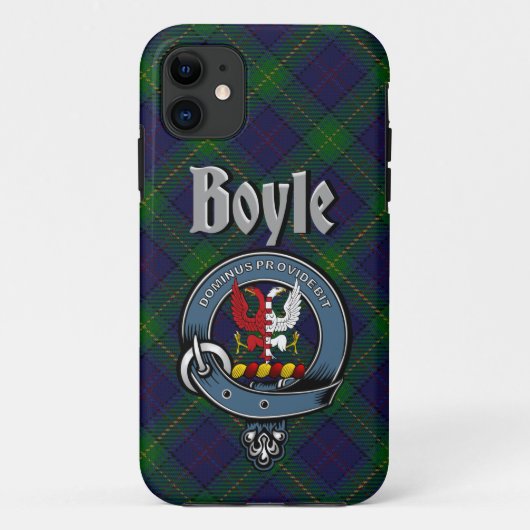 Boyle Clan Badge & Tartan Phone Case (Achterkant)