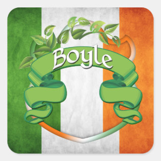 Boyle Irish Shield Vierkante Sticker