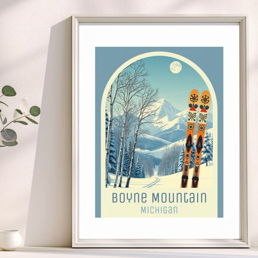 Boyne Mountain Michigan station de ski Affiche