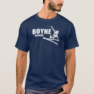 Boyne Mountain Resort Michigan Skier T-shirt