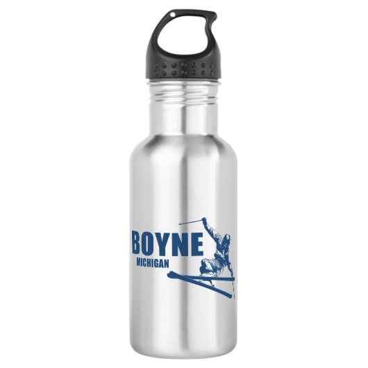 Boyne Mountain Resort Michigan Skier Waterfles (Voorkant)
