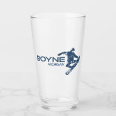 Boyne Mountain Resort Michigan Snowboarder Glas (Voorkant)