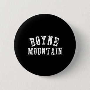 Boyne Mountain Rustic Bold Artisan Grungy Ski Ronde Button 5,7 Cm